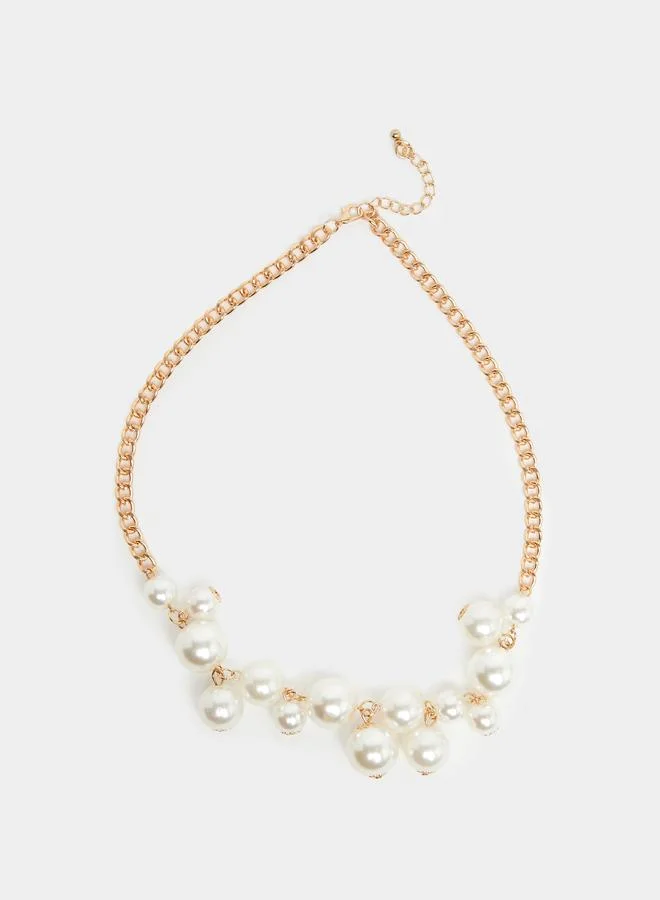 Styli Set of 2 - Faux Pearl Necklace with Earring